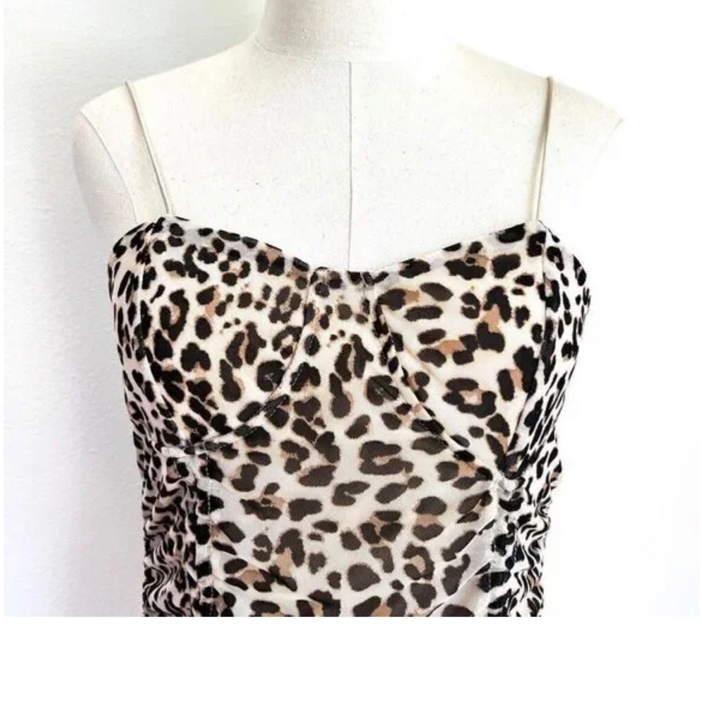 Almost Famous Animal Print Ruched Dress - Picture 5 of 8